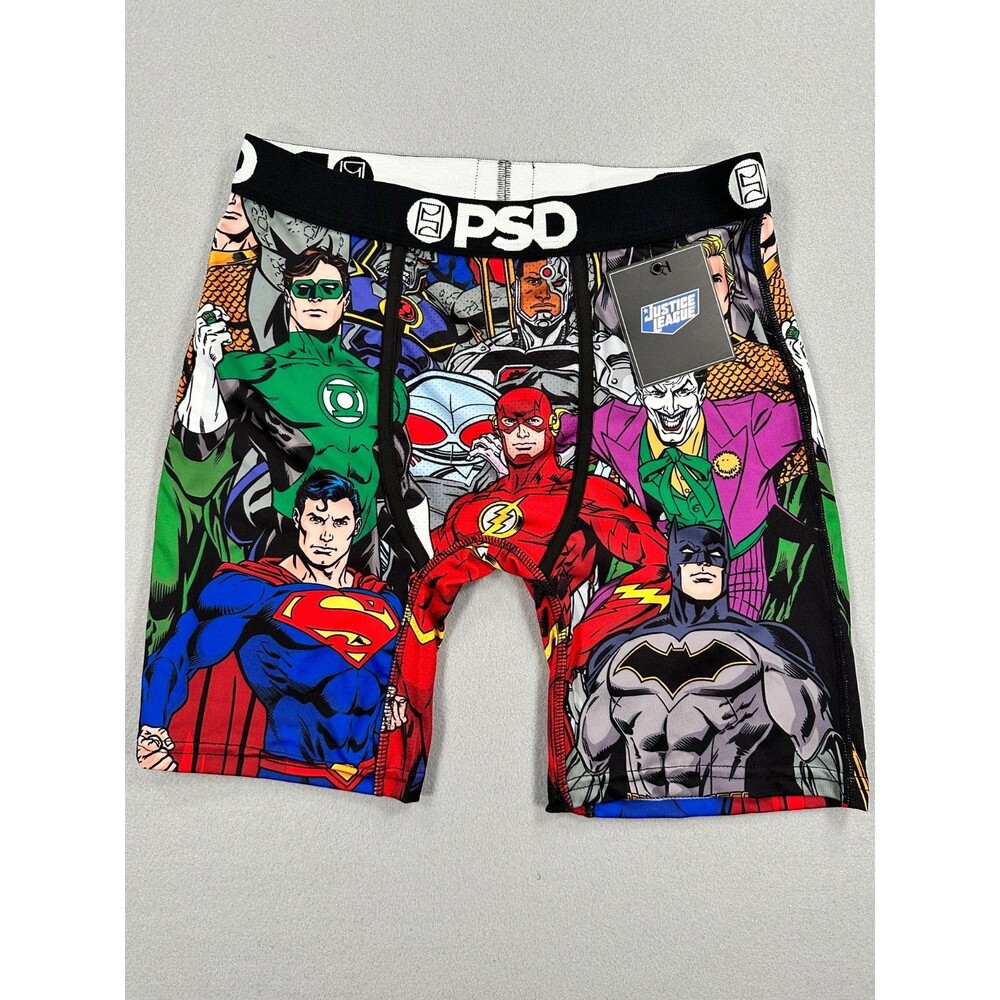 PSD Justice League Boxer Briefs Mens Size Small DC Comic Print